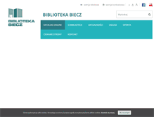 Tablet Screenshot of biblioteka.biecz.pl
